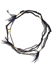 Beth Lauren Metal Feather Necklace